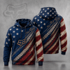 Fox Racing Hoodie – Patriotic American Flag Motocross Pullover X108