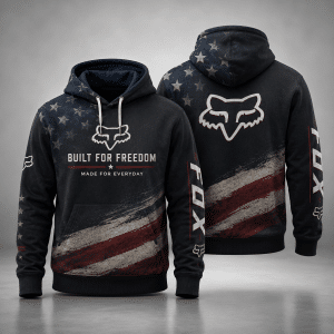 Fox Racing Built for Freedom Hoodie – Patriotic American Flag Motocross Pullover X82