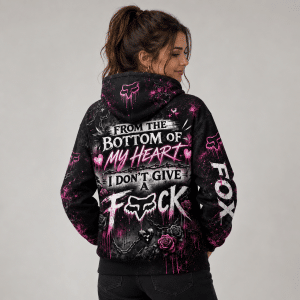 Custom name braapgirls Fox Racing Hoodie – I Don’t Give A F*ck X106 Fox Racing for motocross girls and dirt bike riders - Fox Racing view 1