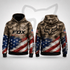 Fox Racing Hoodie – Patriotic American Flag Motocross Pullover X100