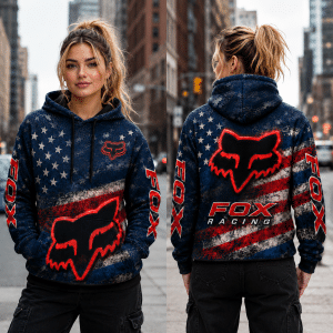 Custom name braapgirls Fox Racing Hoodie – I Don’t Give A F*ck X106 Fox Racing for motocross girls and dirt bike riders - Fox Racing view 1