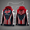 Fox Racing Hoodie – Patriotic American Flag Motocross Pullover X87