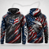 Fox Racing Hoodie – Patriotic American Flag Motocross Pullover X91