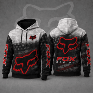 Fox Racing Hoodie – Patriotic American Flag Motocross Pullover X92