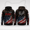 Fox Racing Hoodie – Patriotic American Flag Motocross Pullover X97