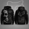Fox Racing Hoodie – Skull American Flag Motocross Pullover X89