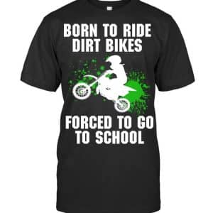 Supercross-Forced-To-Go-To-School-Motocross-Dirt-Bike-Gift-Motocross-T-Shirt