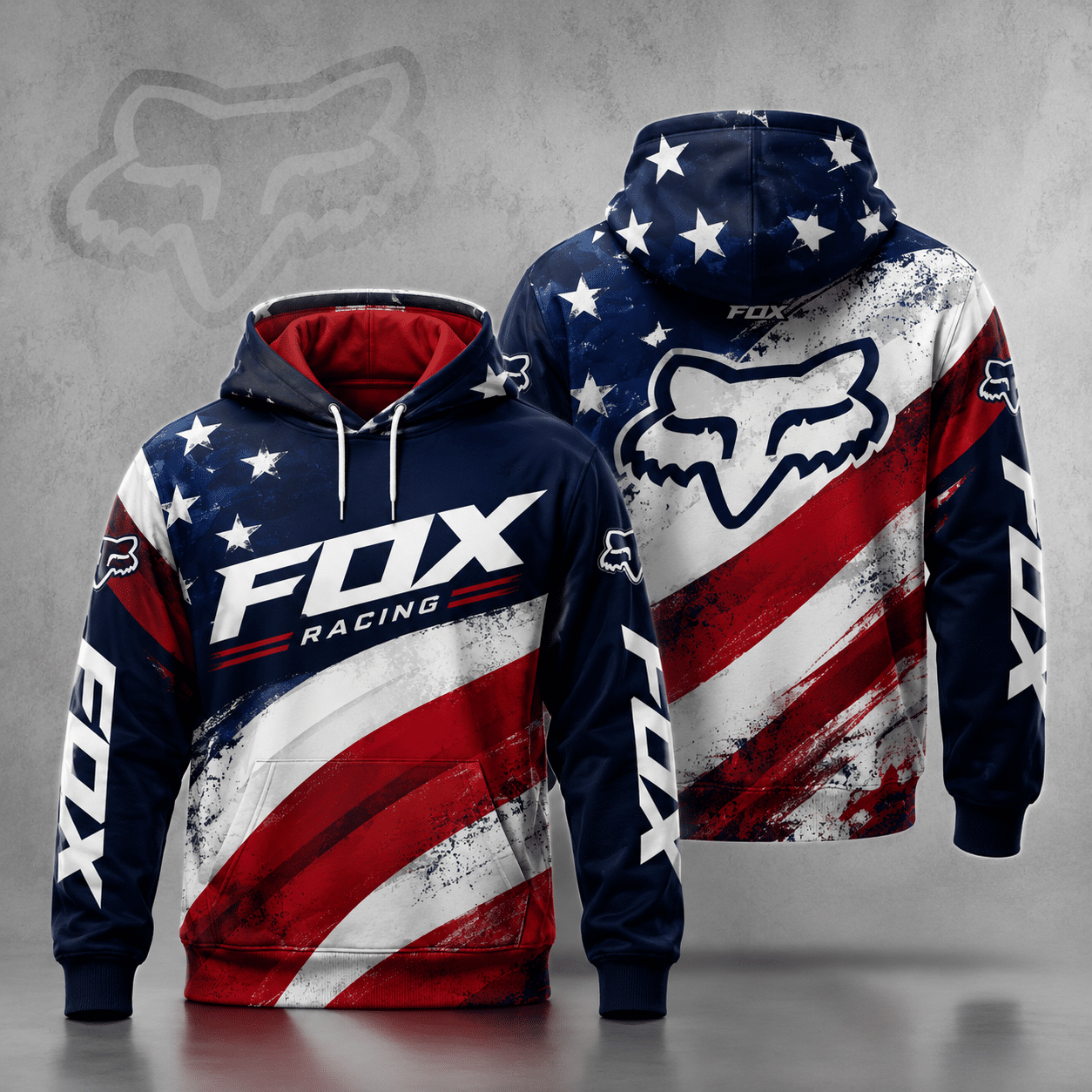 Fox Racing American Flag Hoodie 250 Years of Freedom – Patriotic Motocross Hoodie for Men & Women X78